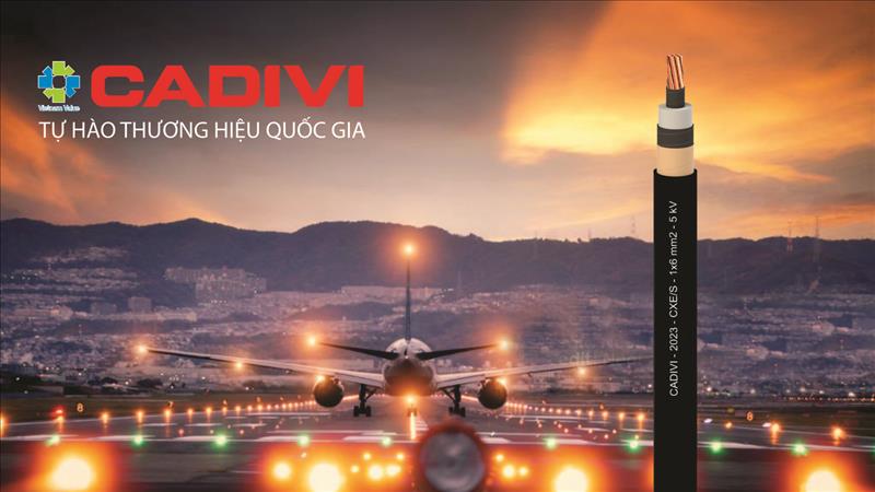 CADIVI phát triển thành công cáp điện sơ cấp CXV/S 1x6mm2 -5kV sử dụng trong hệ thống đèn tín hiệu đường băng sân bay